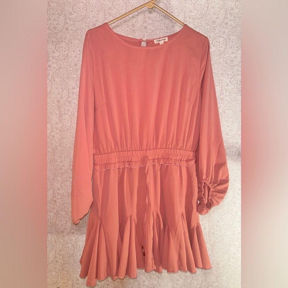 Main Strip Blush Long Sleeve Romper